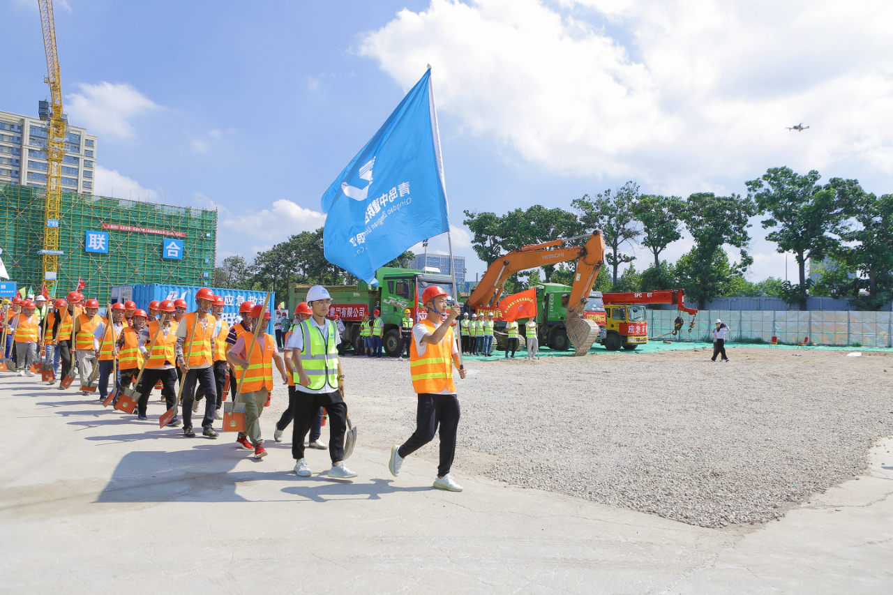 中建聯(lián)合承辦2021年嶗山區(qū)住建領域突發(fā)事件應急救援聯(lián)合演練(圖3)
