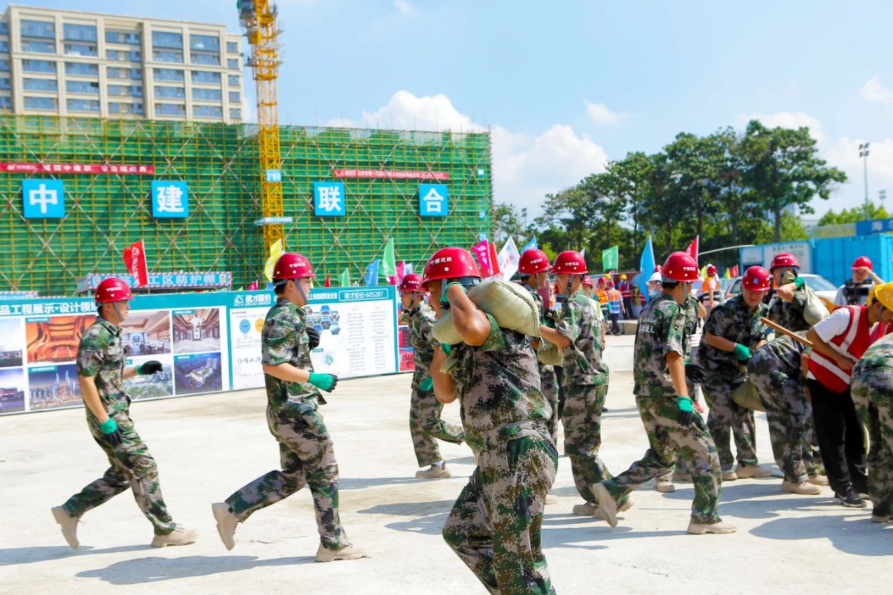 中建聯(lián)合承辦2021年嶗山區(qū)住建領域突發(fā)事件應急救援聯(lián)合演練(圖8)